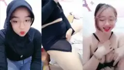 Hijab Hitam Live Pamer Tubuh Mulus, Bikin Ngaceng Abis.